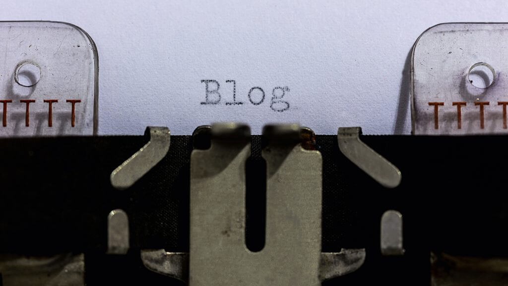 Type writer typing Blog